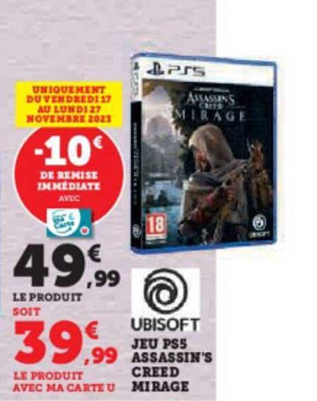 jeu ps5 assassin's creed mirage ubisoft