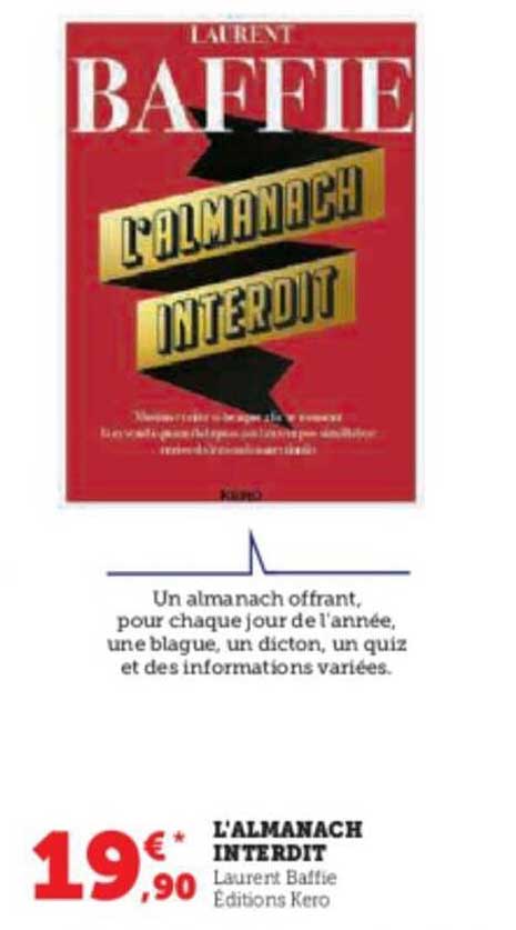 l'almanach interdit - laurent baffie
