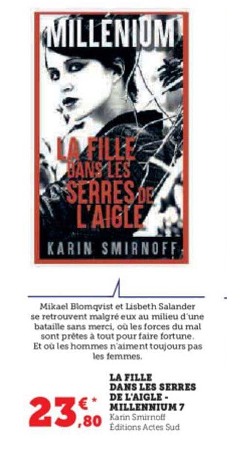 la fille dans les serres de l'aigle - millennium 7 - karin smirnoff