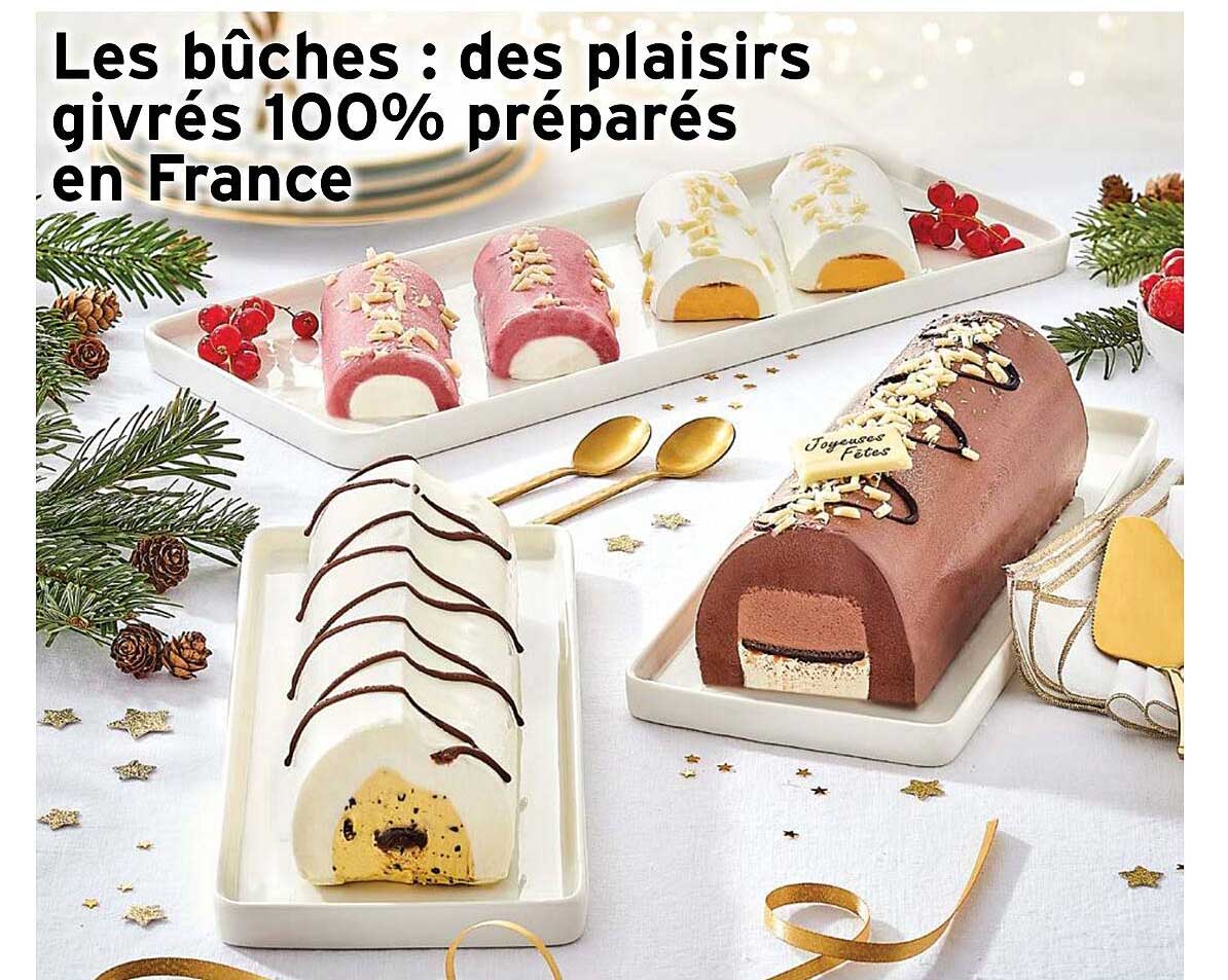 les bûches : des plaisirs givrés 100% préparés en france