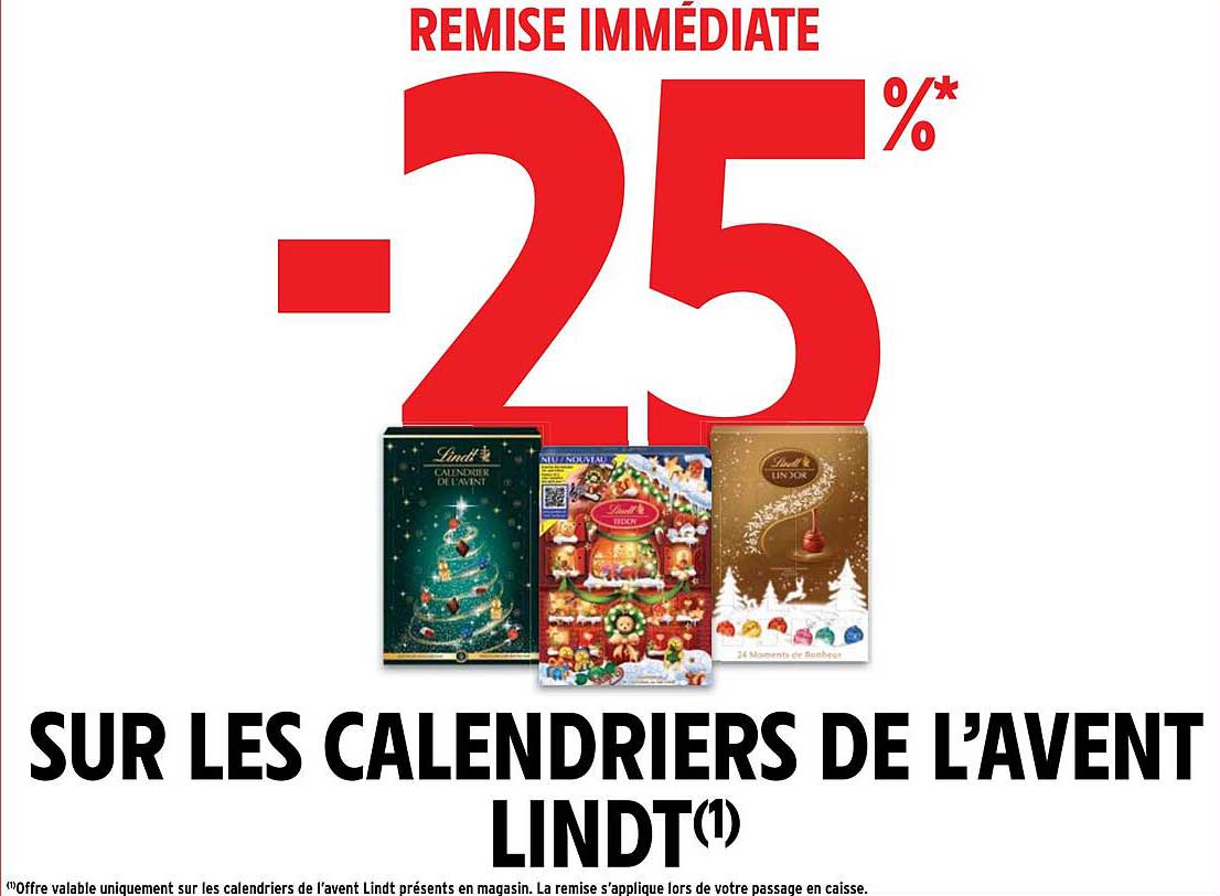 les calendriers de l'avent lindt