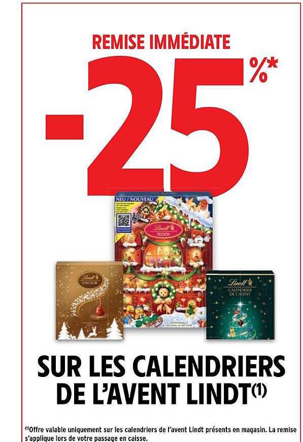 les calendriers de l'avent lindt