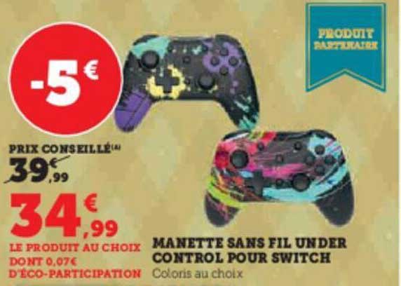 manette sans fil under control pour switch