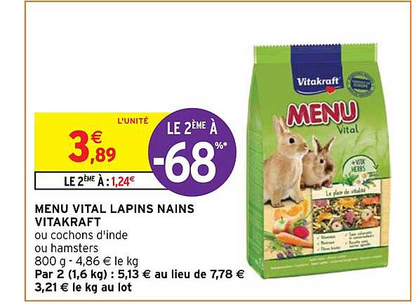 menu vital lapins nains vitakraft
