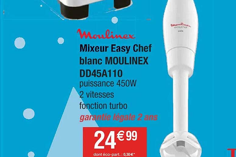 Mixeur Easy Chef Blanc Moulinex