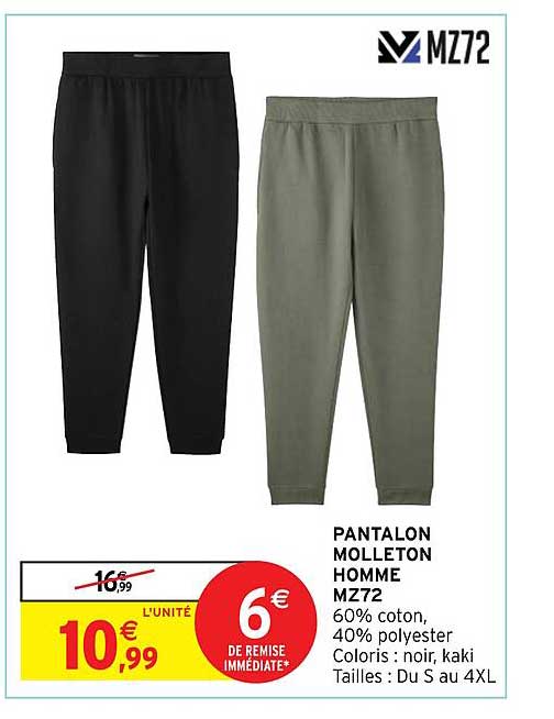 Pantalon Molleton Homme Mz72