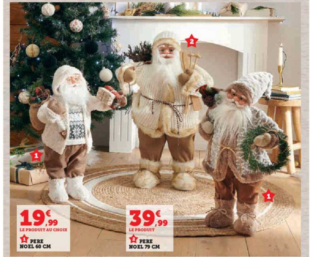 père noël 60 cm, père noël 79 cm