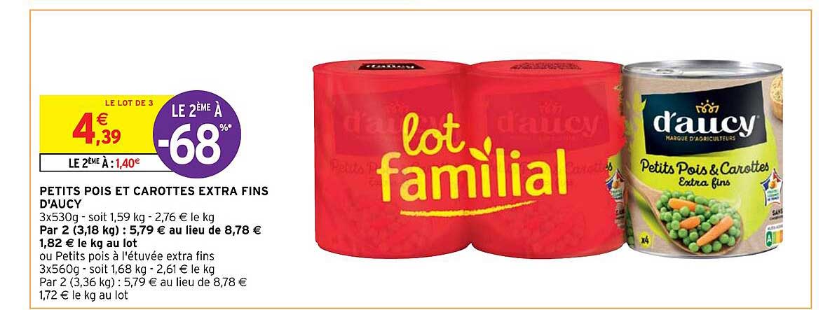 Petits Pois Et Carottes Extra Fins D'aucy