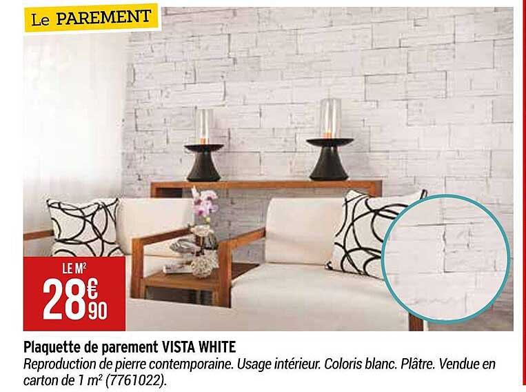 plaquette de parement vista white