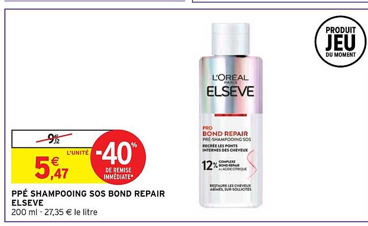 ppé shampooing sos bond repair elsève