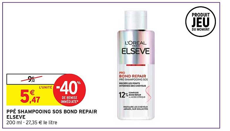 ppé shampooing sos bond repair elsève
