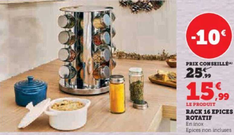 rack 16 épices rotatif