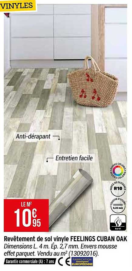 revêtement de sol vinyle feelings cuban oak