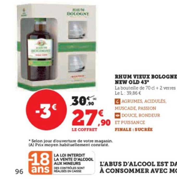 rhum vieux bologne new old 43°
