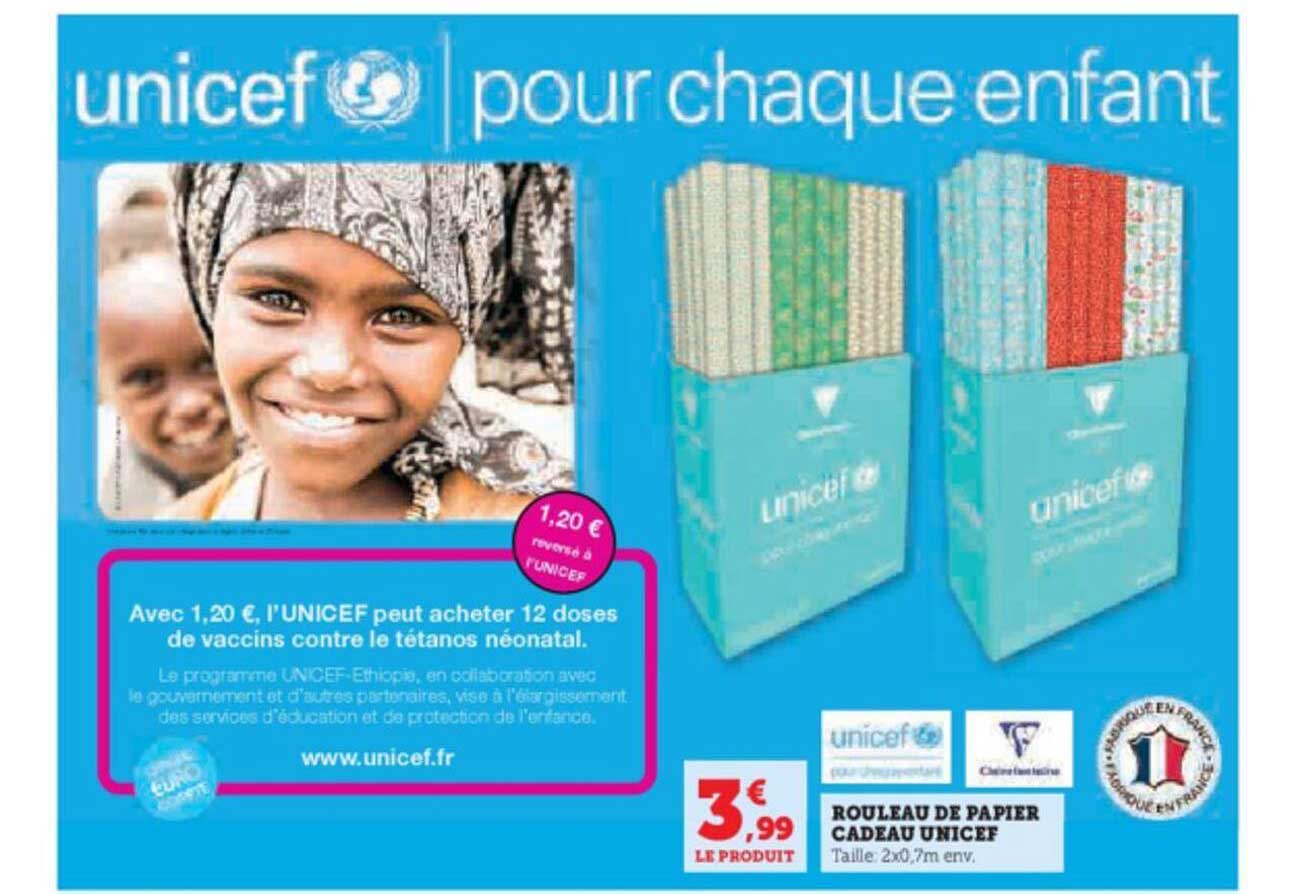 rouleau de papier cadeau unicef