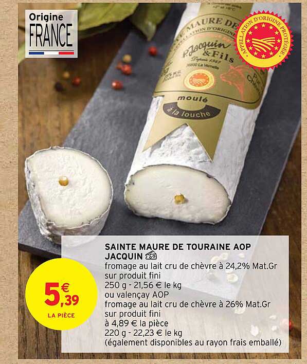 sainte maure de touraine aop jacquin