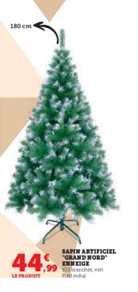 sapin artificiel "grand nord" enneigé