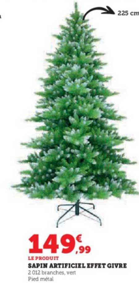 sapin artificiel effet givre