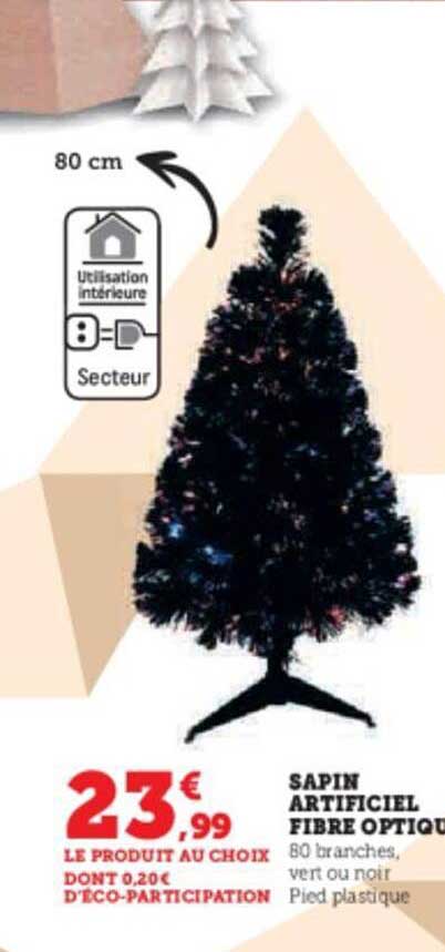 sapin artificiel fibre optique