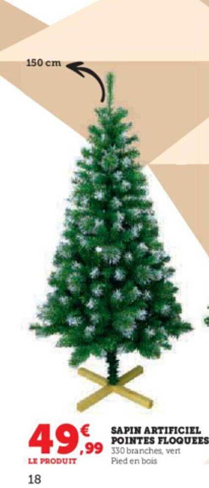 sapin artificiel pointes floquées