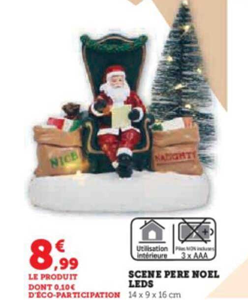 Scène Père Noël Leds