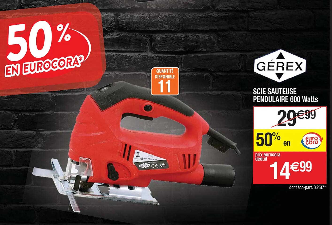 scie sauteuse pendulaire 600 watts gérex