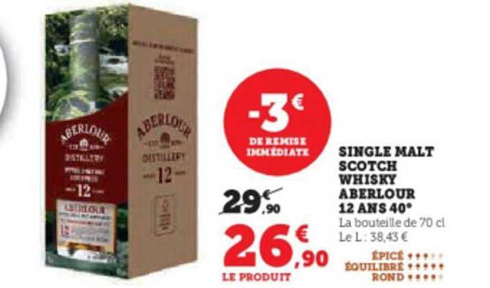 single malt scotch whisky aberlour 12 ans 40°