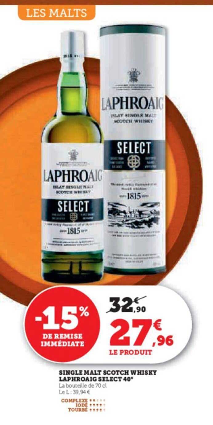 single malt scotch whisky laphroaig select 40°
