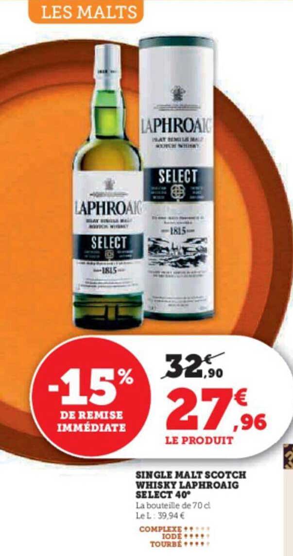 single malt scotch whisky laphroaig select 40°