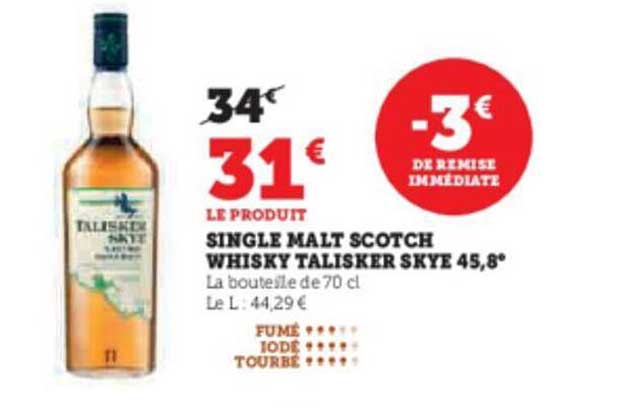 single malt scotch whisky talisker skye 45,8°