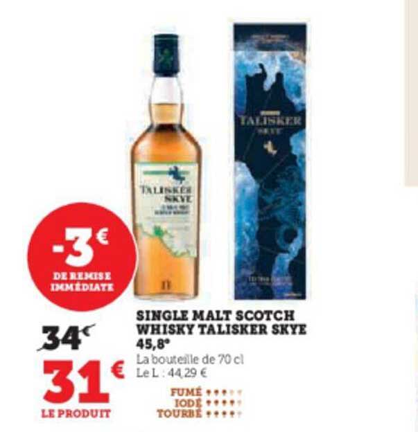 single malt scotch whisky talisker skye 45,8°