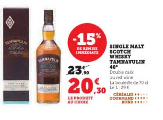 single malt scotch whisky tamnavulin 40°