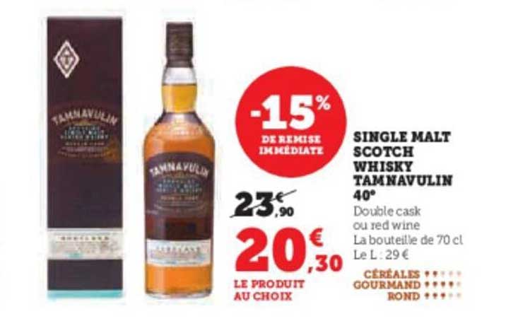 single malt scotch whisky tamnavulin 40°