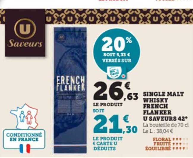 single malt whisky french flanker u saveurs 42°