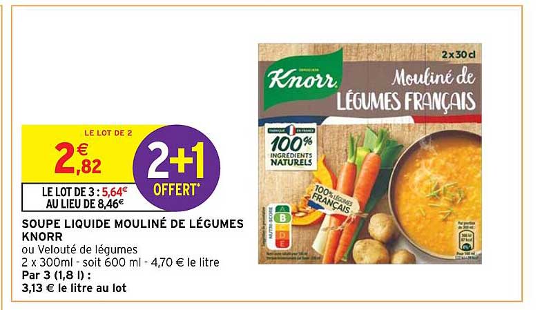 Soupe Liquide Mouliné De Légumes Knorr
