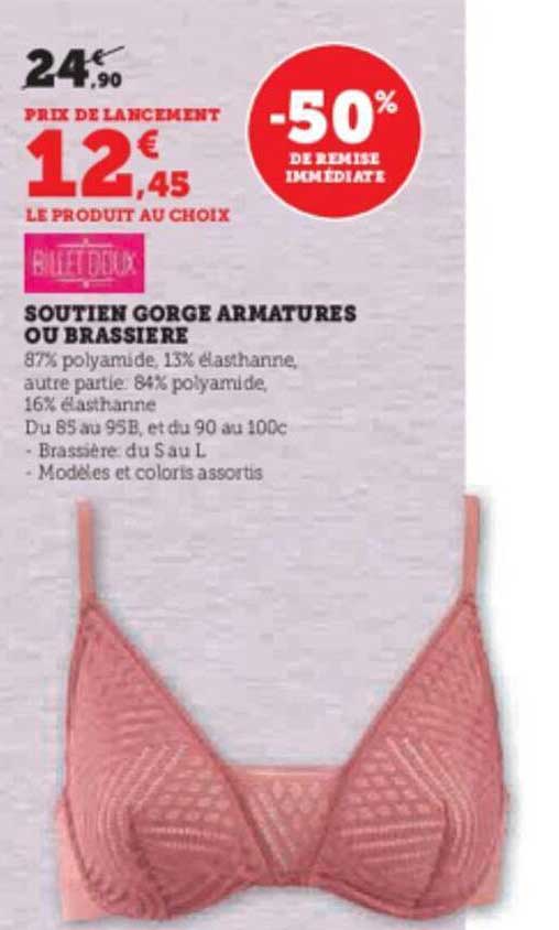 soutien gorge armatures ou brassière