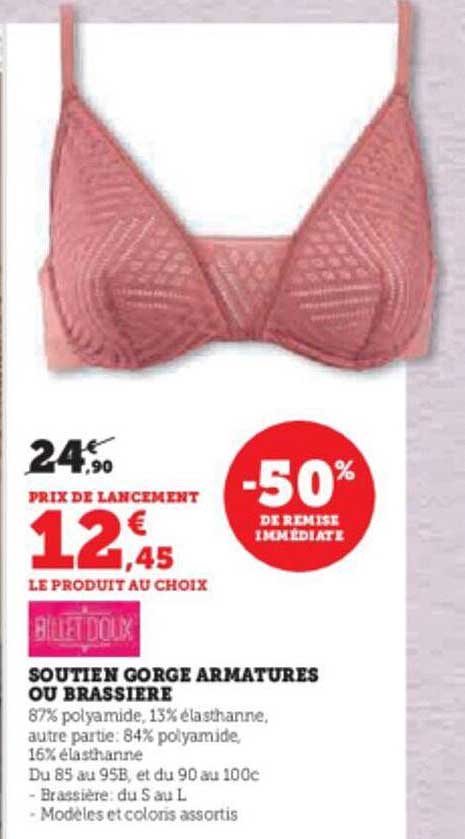 soutien gorge armatures ou brassière