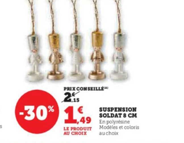 suspension soldat 8 cm