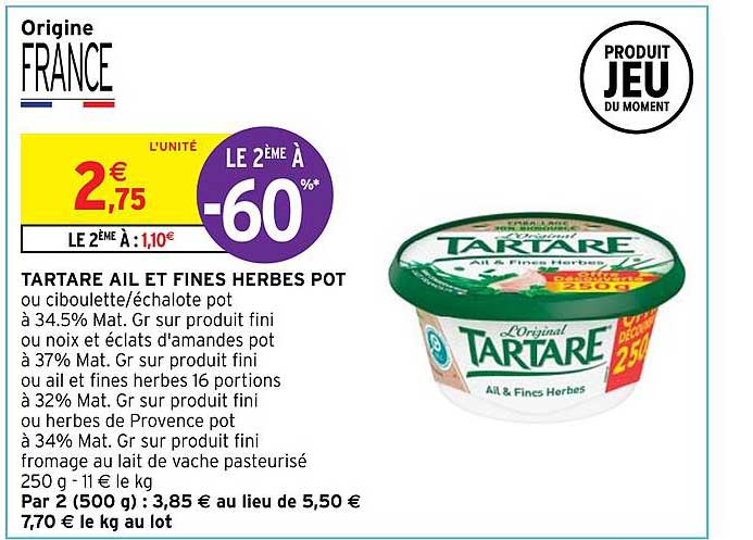 Tartare Ail Et Fines Herbes Pot