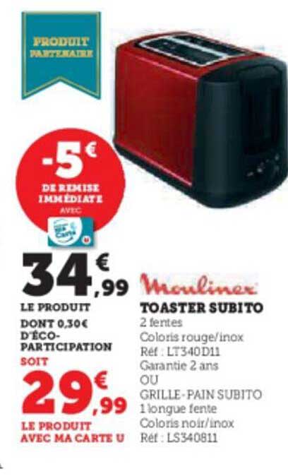 Toaster Subito Moulinex