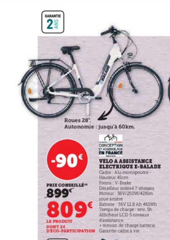 vélo à assistance électrique e-balade