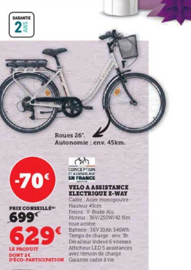 vélo à assistance électrique e-way