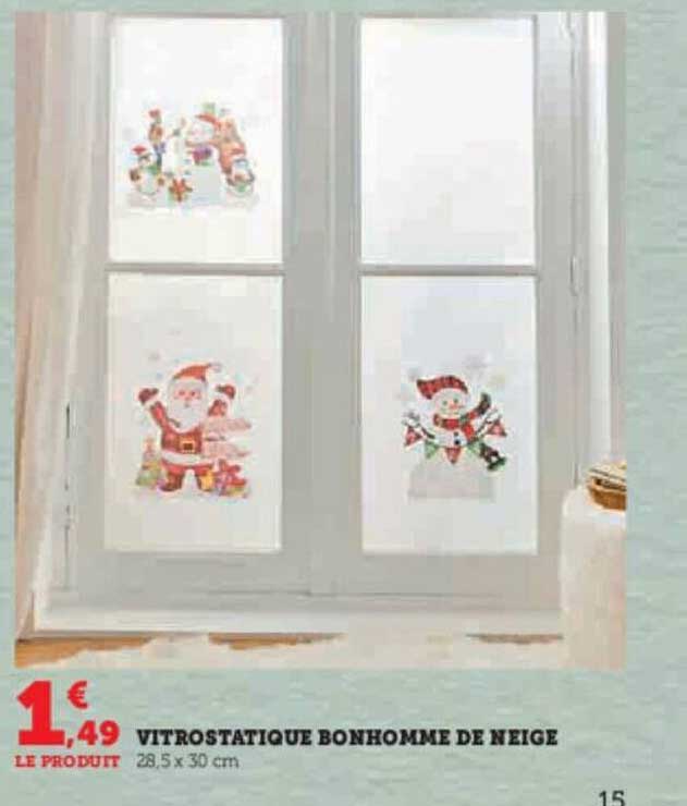 vitrostatique bonhomme de neige