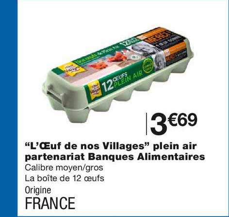 "l'œuf de nos villages" plein air partenariat banques alimentaires