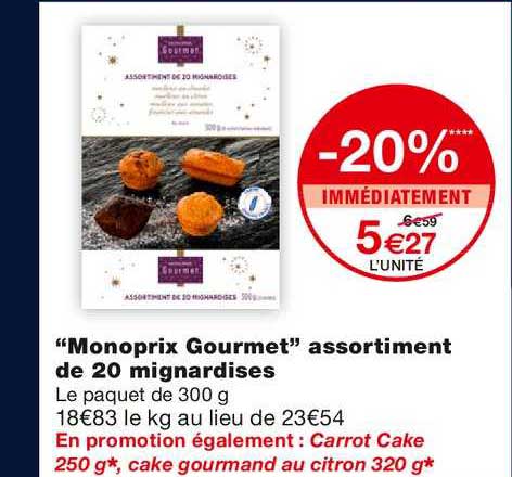 "monoprix Gourmet" Assortiment De 20 Mignardises