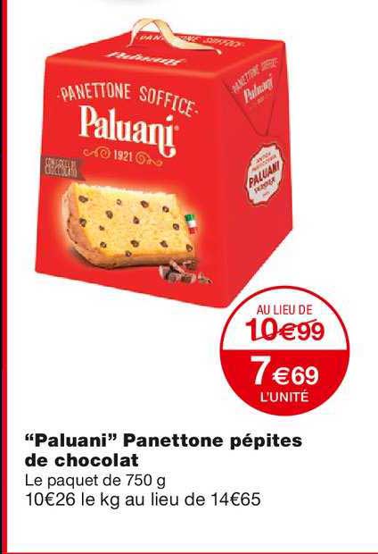 "paluani" panettone pépites de chocolat