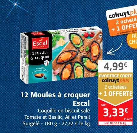 12 moules à croquer escal