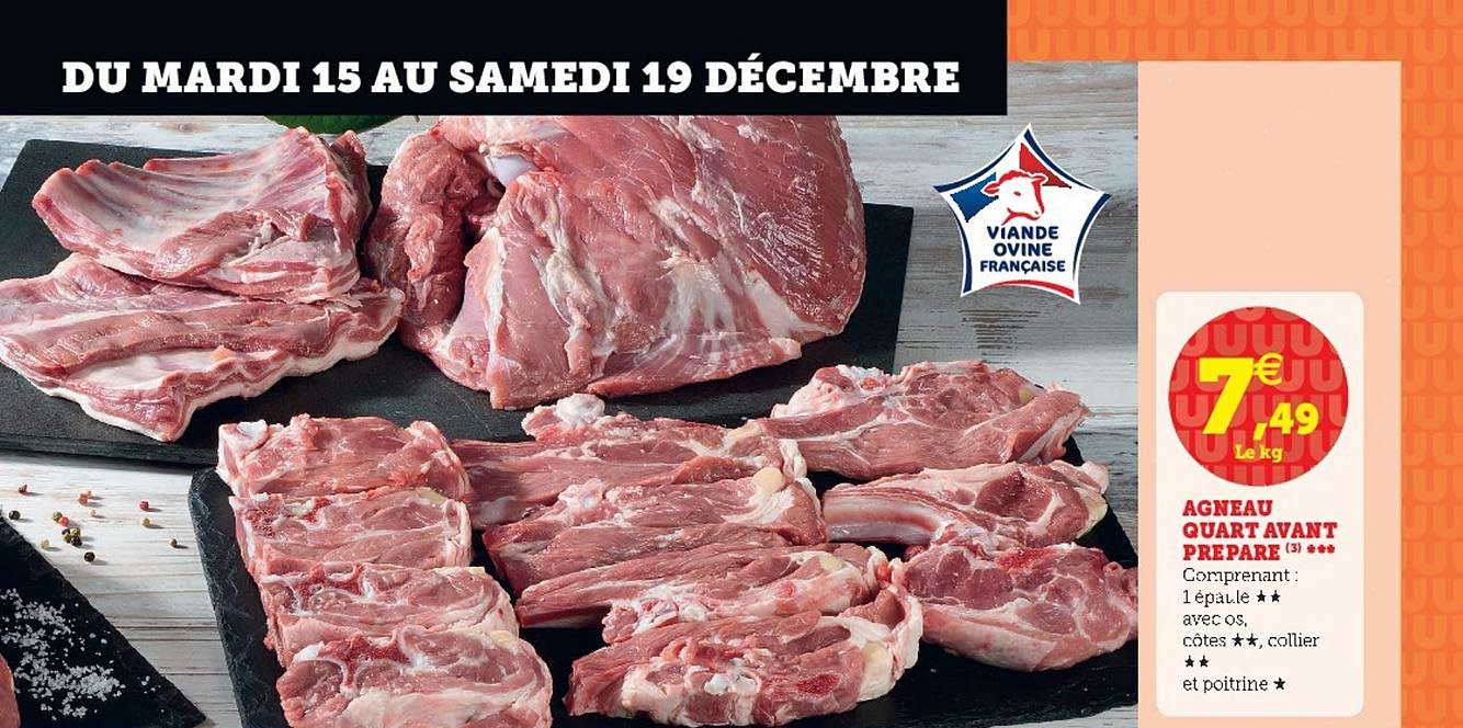 Agneau Quart Avant Préparé