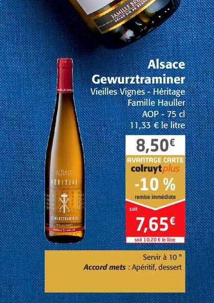 alsace gewurtztraminer vieilles vignes héritage famille hauller