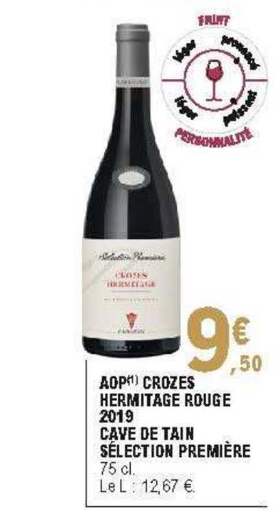 aop crozes hermitage rouge 2019 cave de tain sélection première